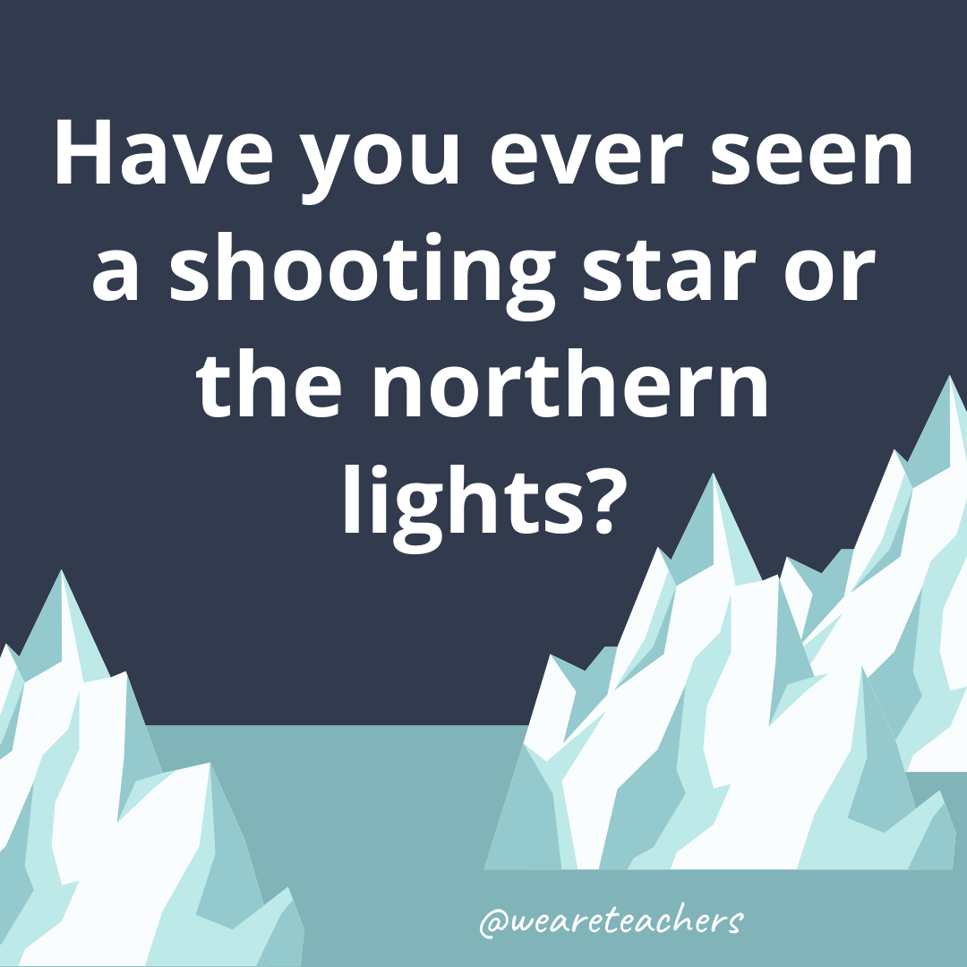Have you ever seen a shooting star or the northern lights? Have you ever seen a shooting star or the northern lights?