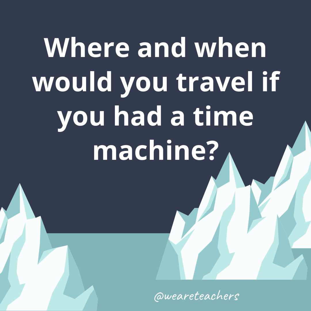 Where and when would you travel if you had a time machine? Where and when would you travel if you had a time machine?