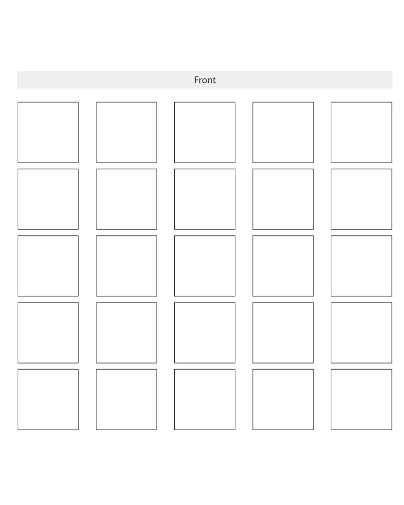 Grid seating chart printable.