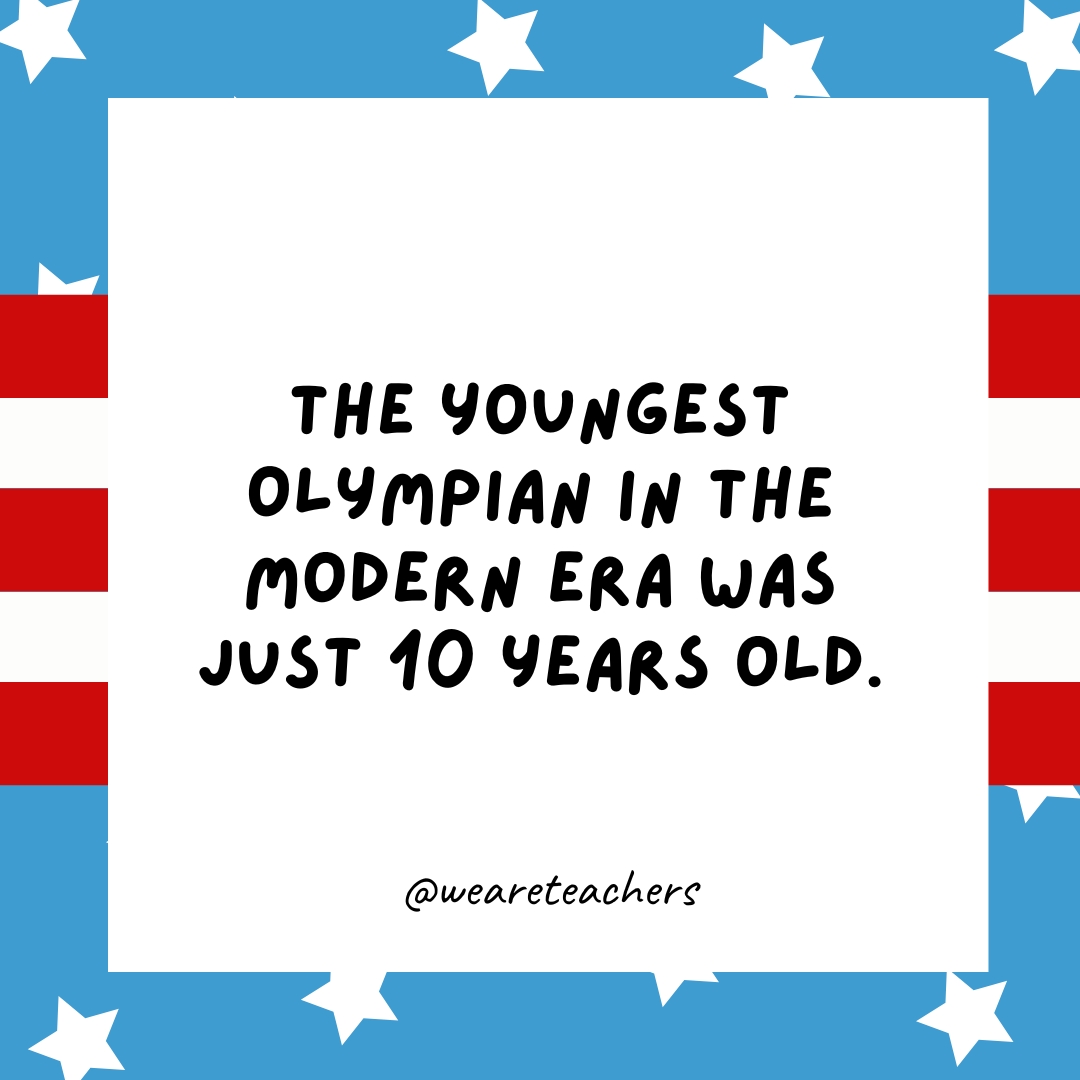 The youngest Olympian in the modern era was just 10 years old.