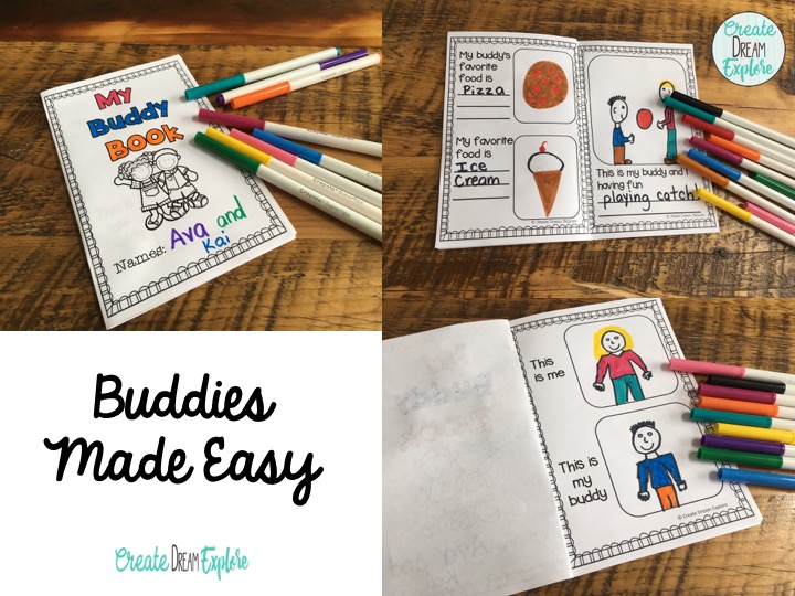 buddy-activities 3 shots of a buddy activity book for younger kids and older kids to complete together