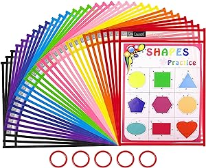 page-protectors dry erase pockets in every color for teacher hack