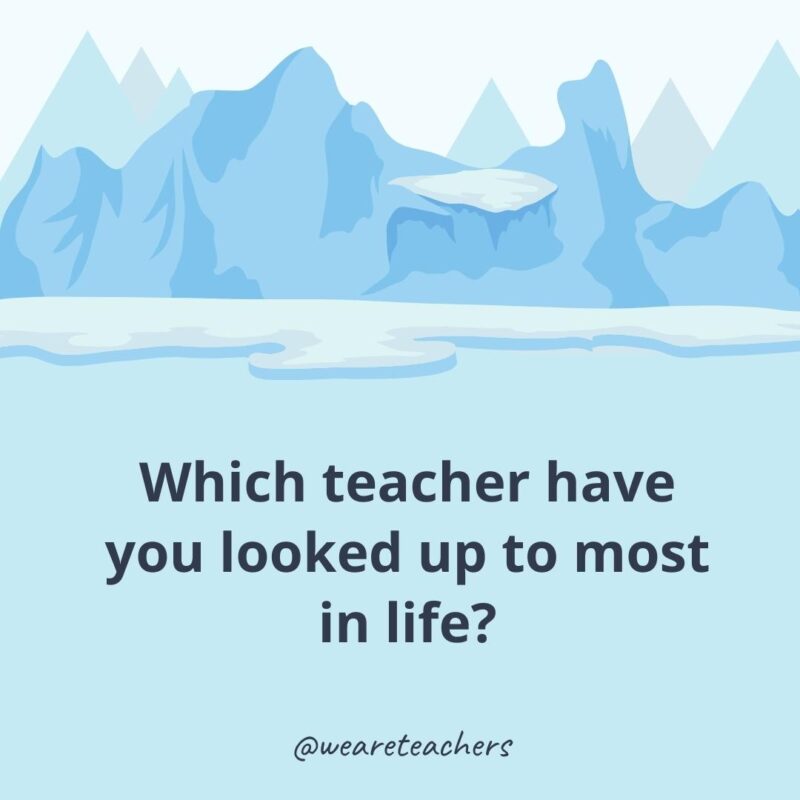 Which teacher have you looked up to most in life? Which teacher have you looked up to most in life?