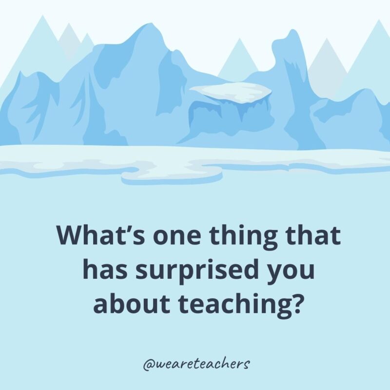 What’s one thing that has surprised you about teaching? What’s one thing that has surprised you about teaching?