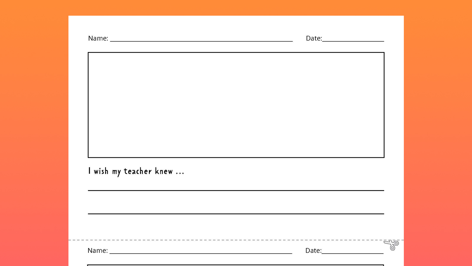 Back-to-School-Printable-9 I Wish My Teacher Knew... back-to-school printable.