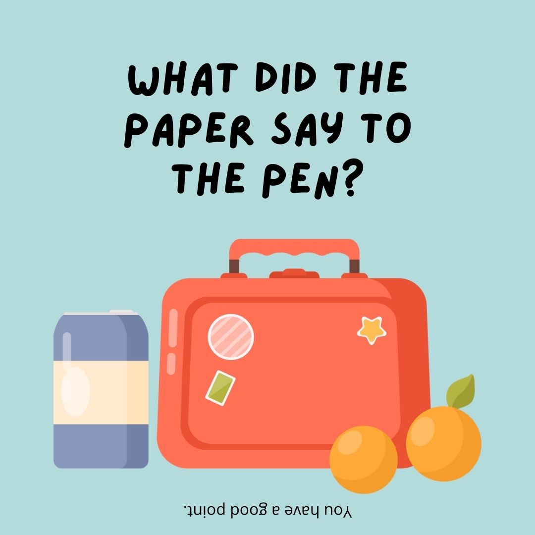 What did the paper say to the pen?

You have a good point.