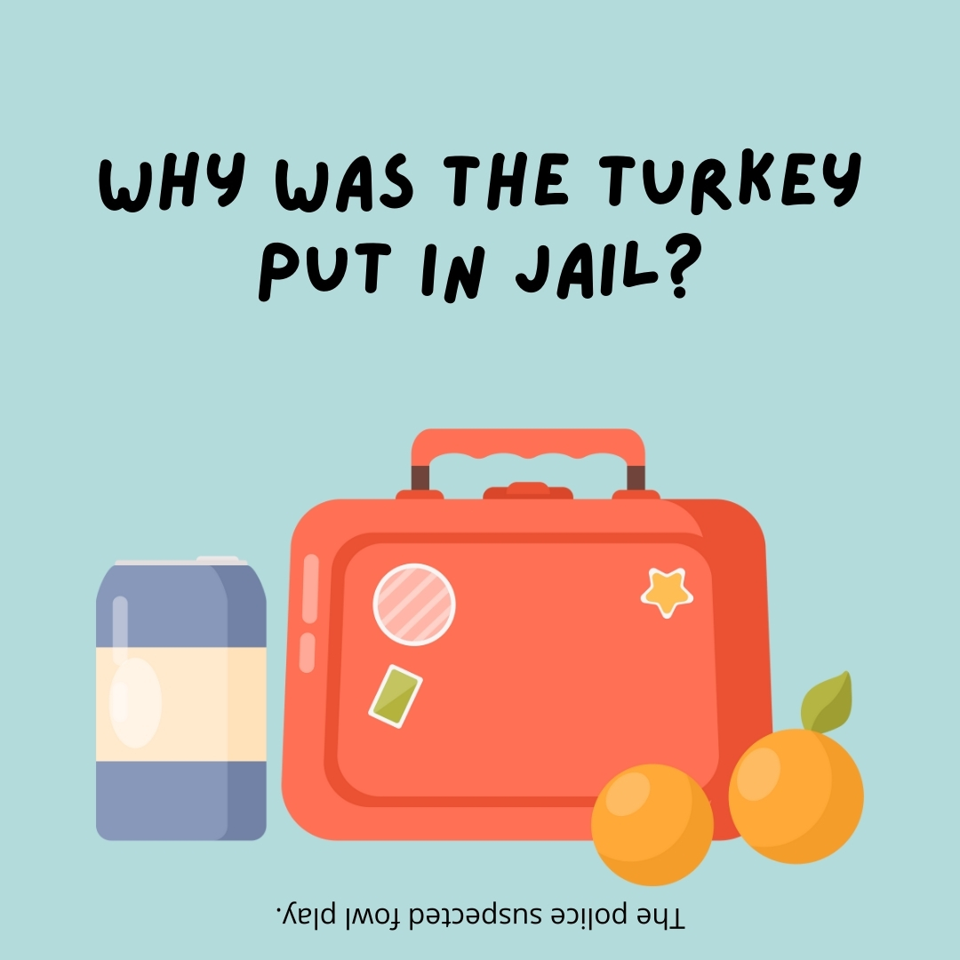 Why was the turkey put in jail?

The police suspected fowl play.- lunch box jokes