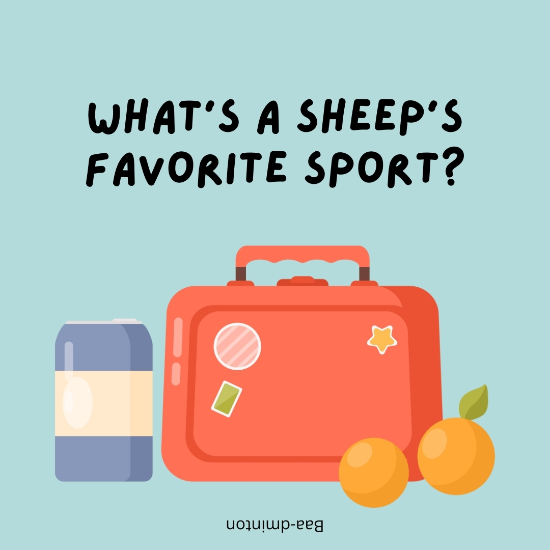 What's a sheep's favorite sport?

Baa-dminton.- lunch box jokes