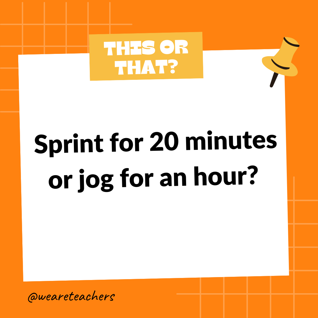 Sprint for 20 minutes or jog for an hour? Sprint for 20 minutes or jog for an hour?