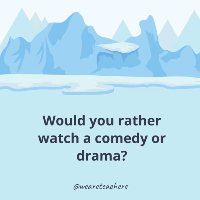 Would you rather watch a comedy or drama? Would you rather watch a comedy or drama?