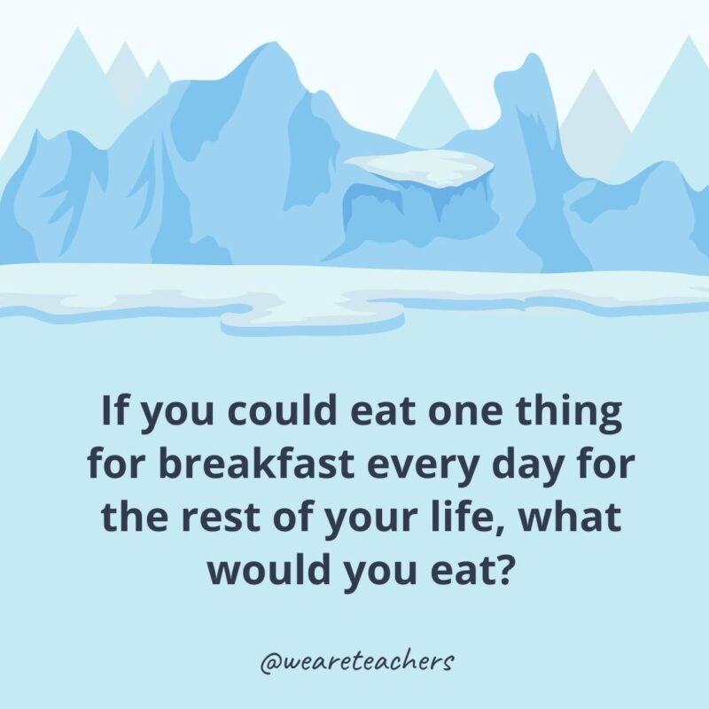 If you could eat one thing for breakfast every day for the rest of your life, what would you eat? If you could eat one thing for breakfast every day for the rest of your life, what would you eat?