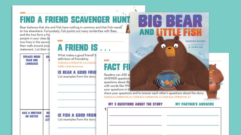 Big-Bear-learner-read-aloud-activities Big Bear and Little Fish book cover and read aloud activities