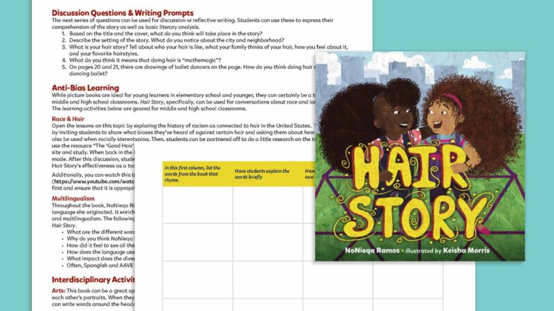 Hair-Story-learner-read-aloud-activities Hair Story book and activities