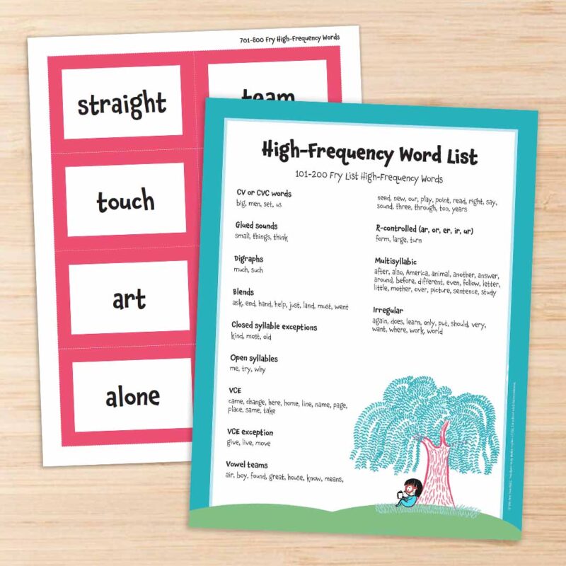 High Frequency Word List Square 1 Printable high frequency words list and sheet of cards.