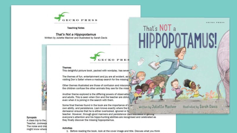 Hippo-learner-read-aloud-activities That's Not a Hippopotamus! book cover and worksheets