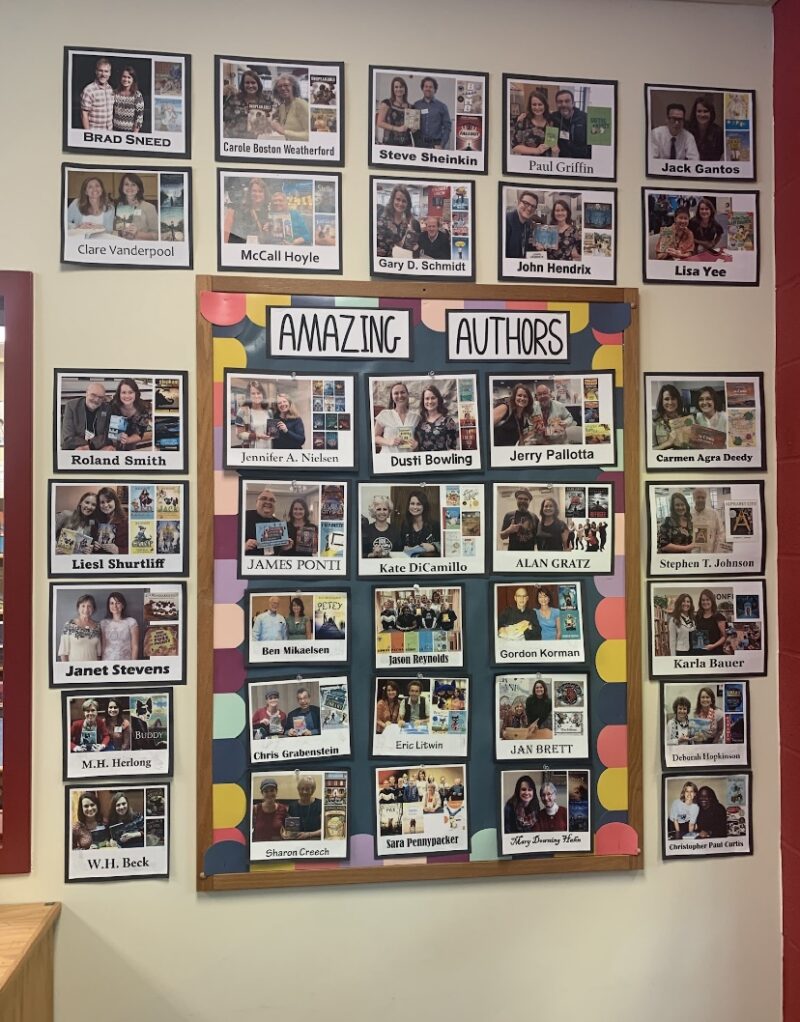 Amazing Teachers Bulletin A bulletin board says Amazing Authors and has photos and descriptions of different authors.