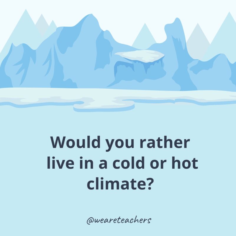 Icebreakers-Adult-223_v2 Would you rather live in a cold or hot climate?