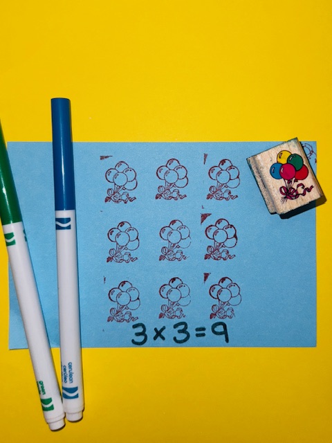 StampOut2 Stamp Out Multiplication! on sheet of paper- how to teach multiplication