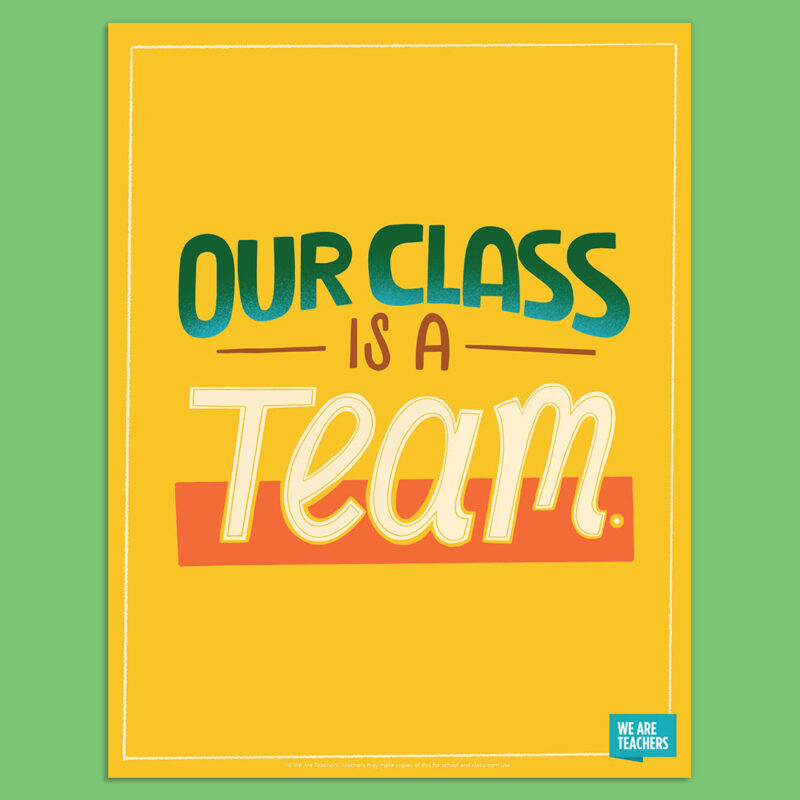 Our Class Is a Team - Teamwork Poster Our Class Is a Team - Teamwork Poster
