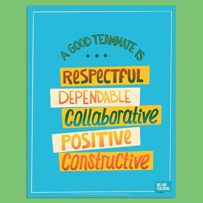 A Good Teammate Is... Poster A Good Teammate Is... Poster