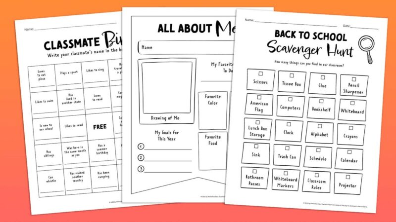 image-35 Three worksheets to use at the beginning of the school year to help students get to know each other as an example of elementary icebreakers