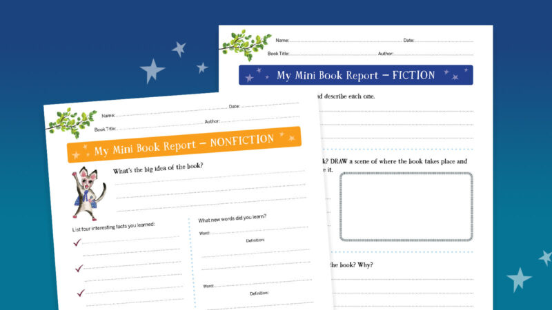 mini-book-report mini book report template for differentiated instruction