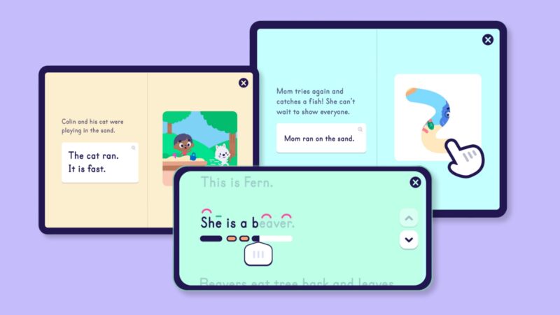 Here’s Why We Love This App for Teaching K-2 Phonics Three screenshots of the Reading.com app