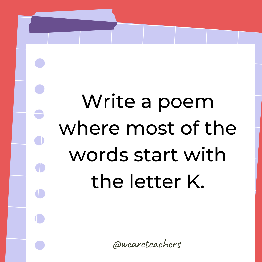Write a poem where most of the words start with the letter K.