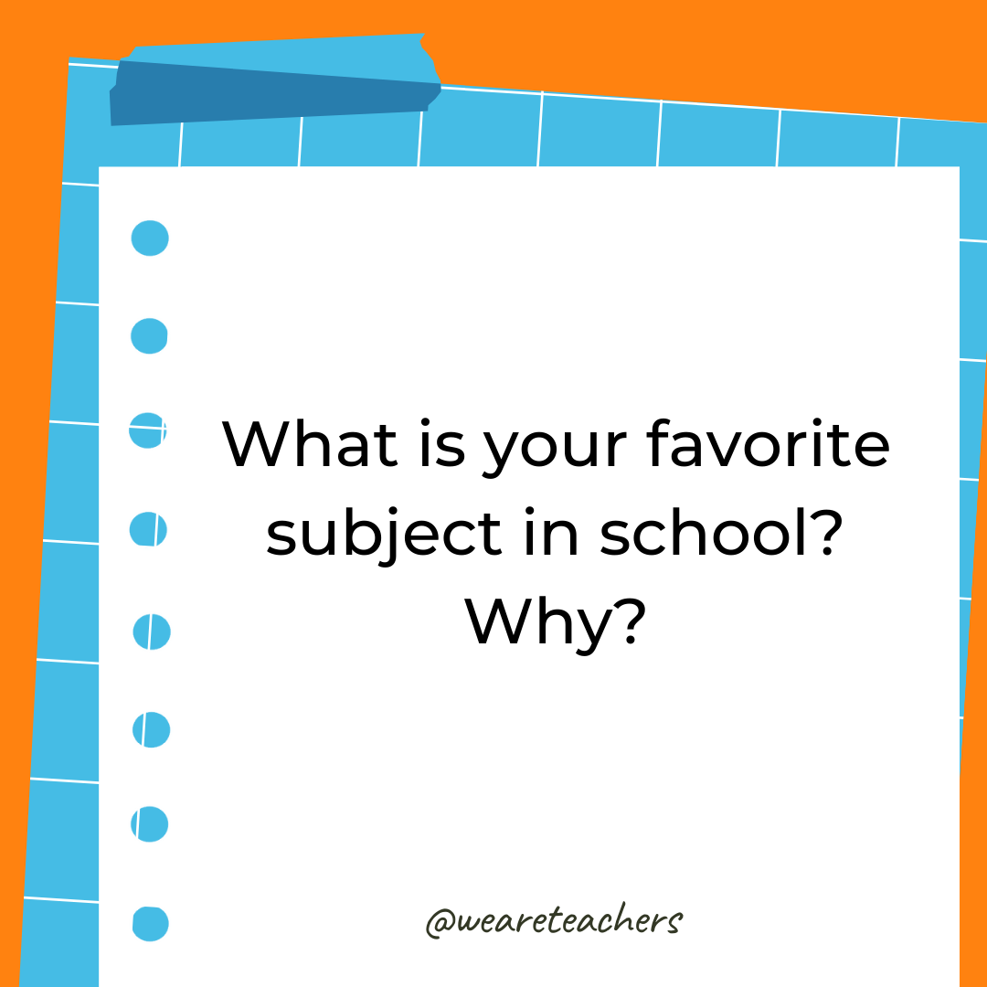What is your favorite subject in school? Why?