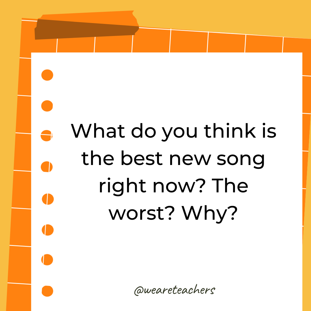 What do you think is the best new song right now? The worst? Why?
