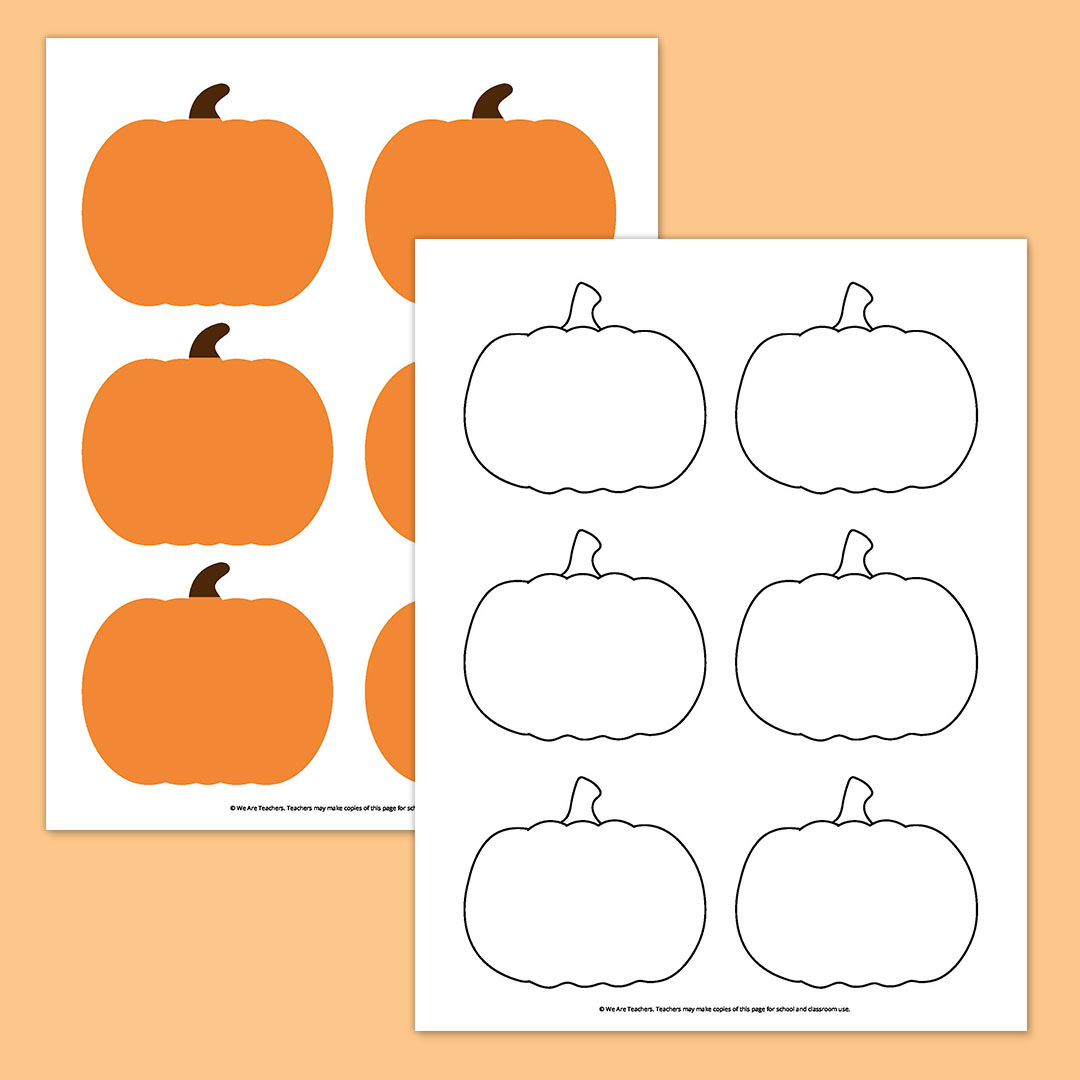 Printable Page of Small Pumpkins Printable Page of Small Pumpkins