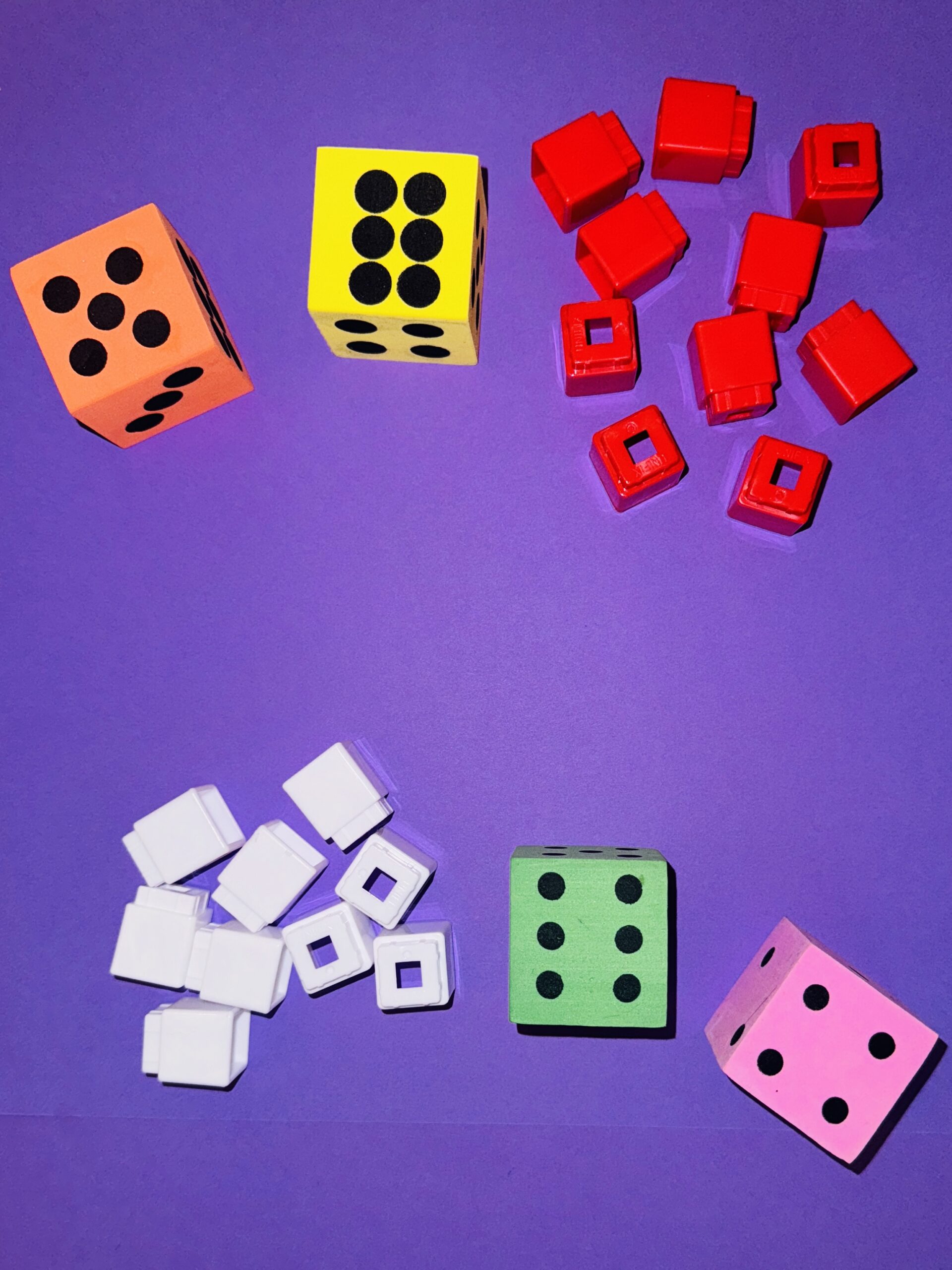 Dice Battle game set up.