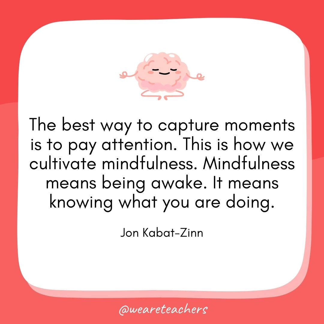 The best way to capture moments is to pay attention. This is how we cultivate mindfulness. Mindfulness means being awake. It means knowing what you are doing
