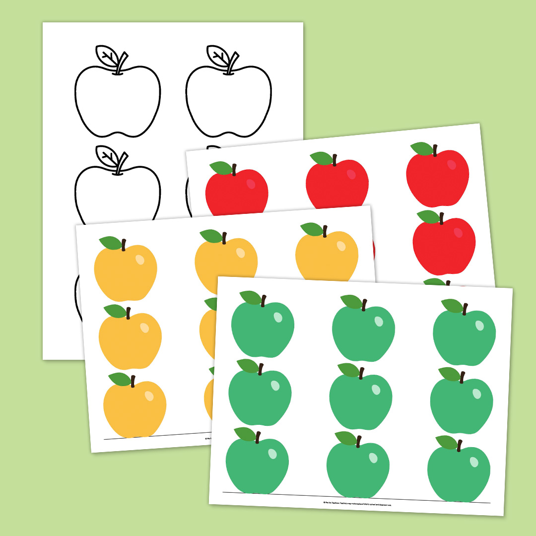Printable Page of Small Apples Printable Page of Small Apples