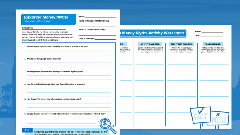 DebunkingMoney-Printables Money myths printable