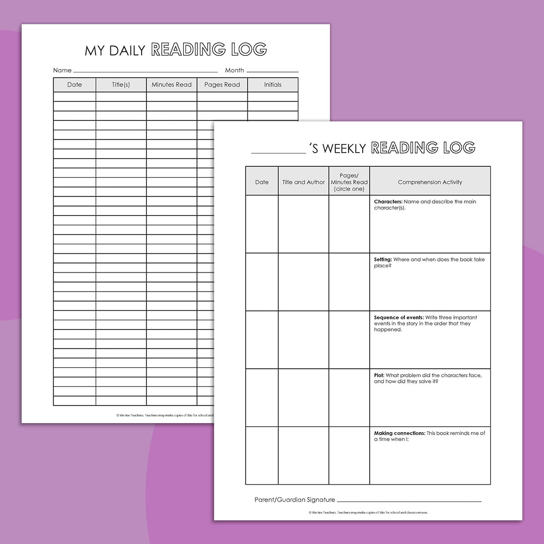 Reading Log Bundle Square 1