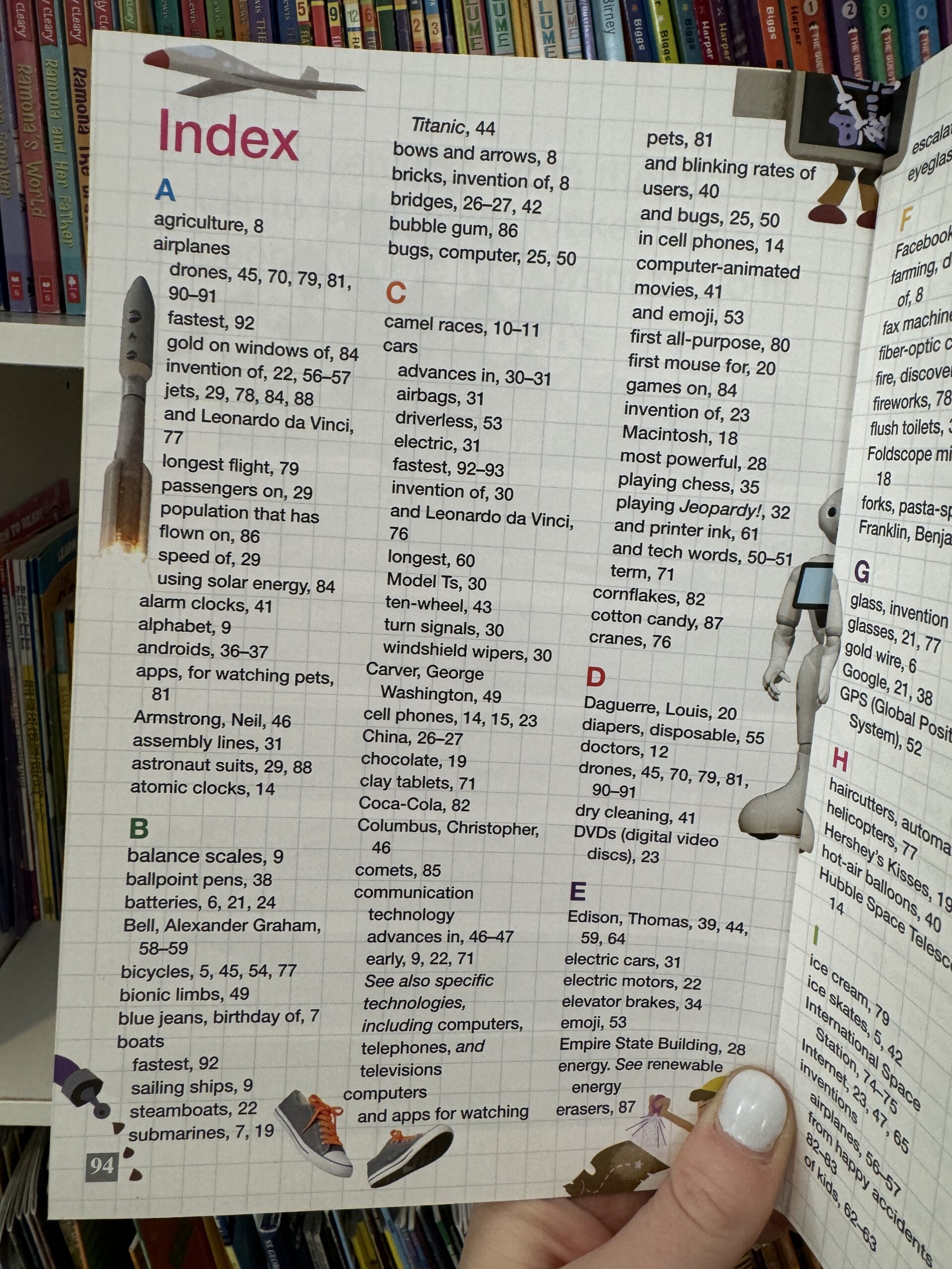 Index Index as example of nonfiction text features