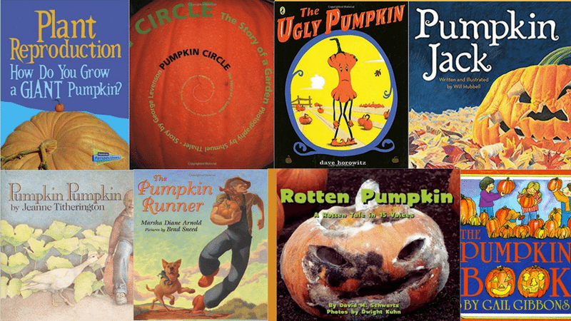 pumpkin-books A collage of the 15 Best Pumpkin Books for the Classroom