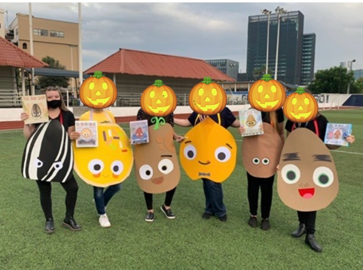 Halloween Costumes: Bad Seed Teachers dressed as characters from the book The Bad Seed