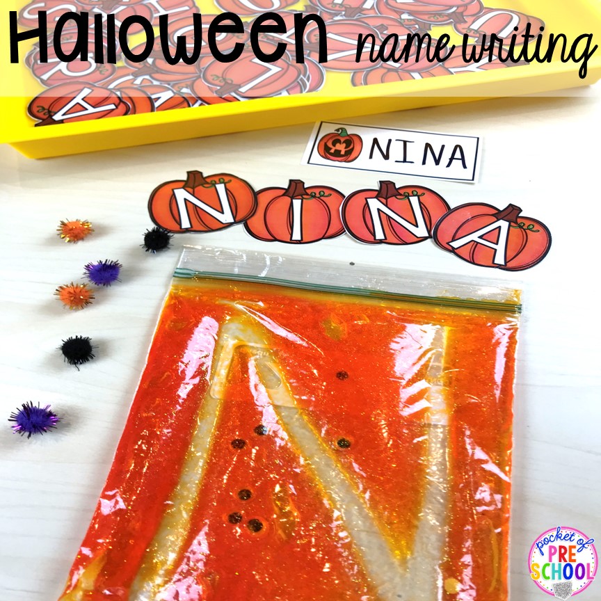 gel-bag-writing Plastic baggie filled with orange hair gel with the letter N written on it