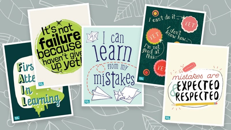 Growth Mindset Posters Collage of growth mindset posters
