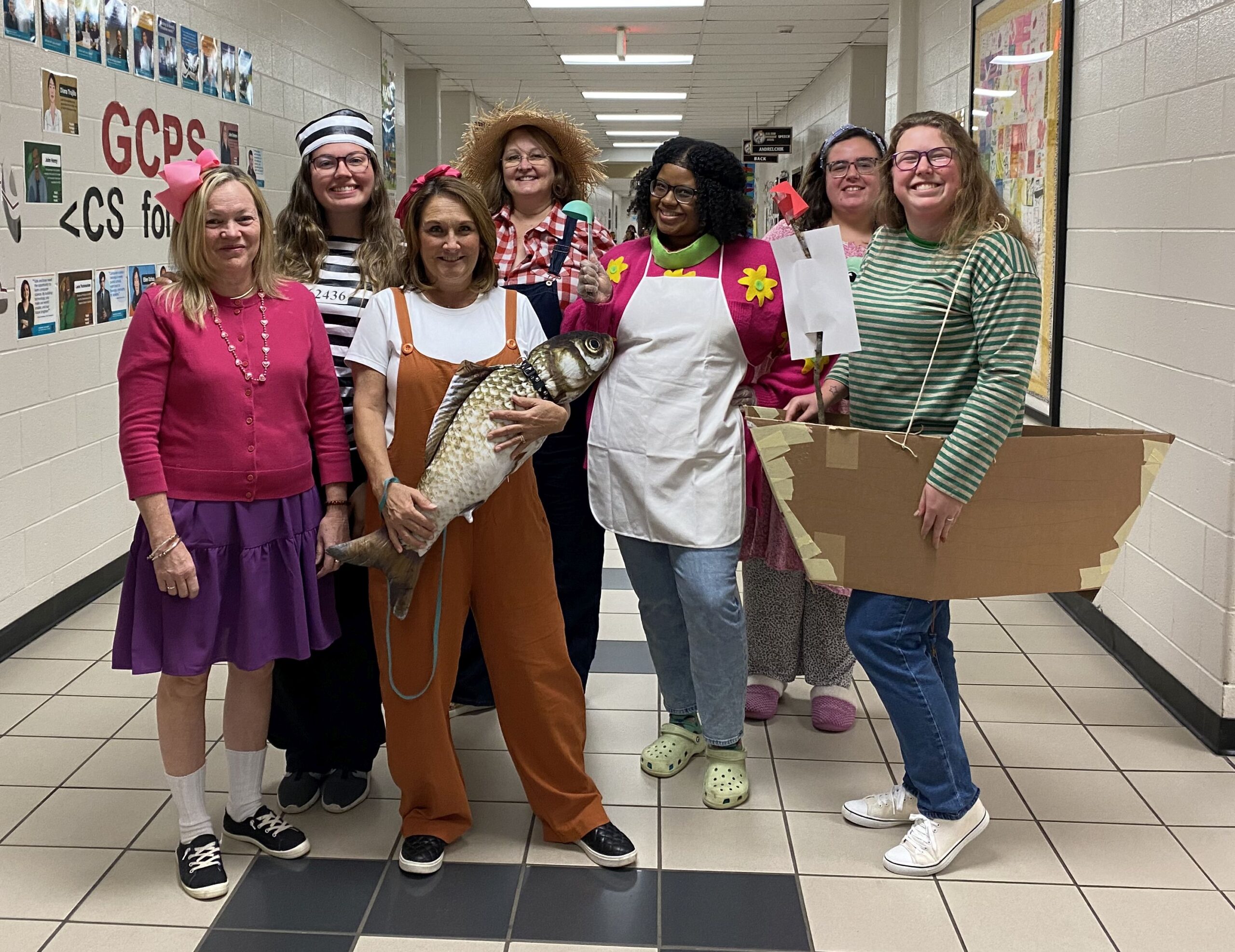 Halloween Costumes: Junie B. Jones Group of teachers dressed as book character Junie B. Jones from different books