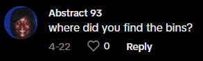 Comment on TikTok about school supplies