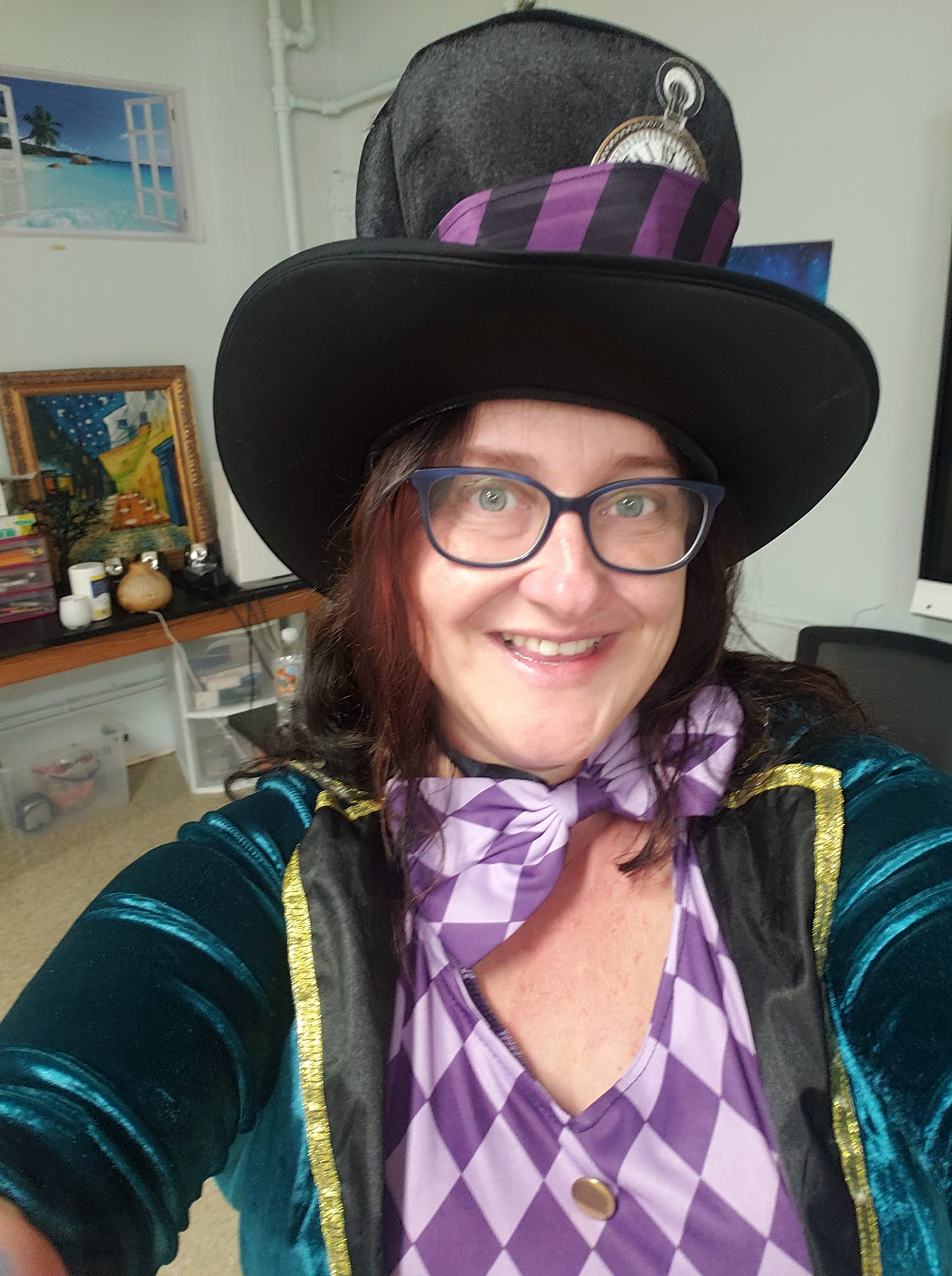 Halloween Costumes: Mad Hatter Teacher dressed as the Mad Hatter for Halloween