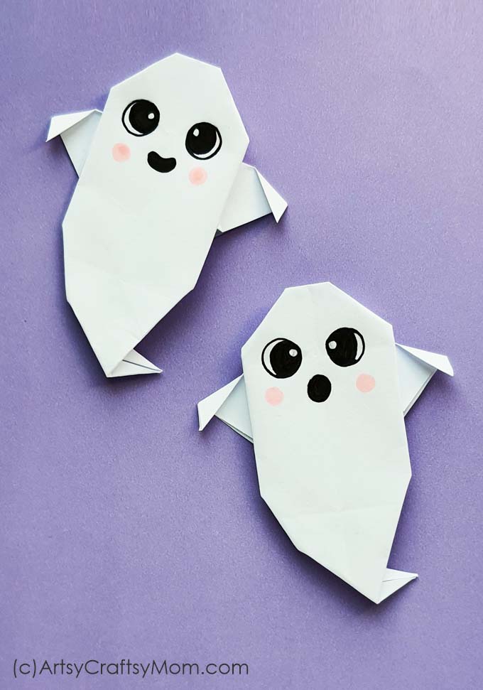 origami-ghost Origami paper ghosts