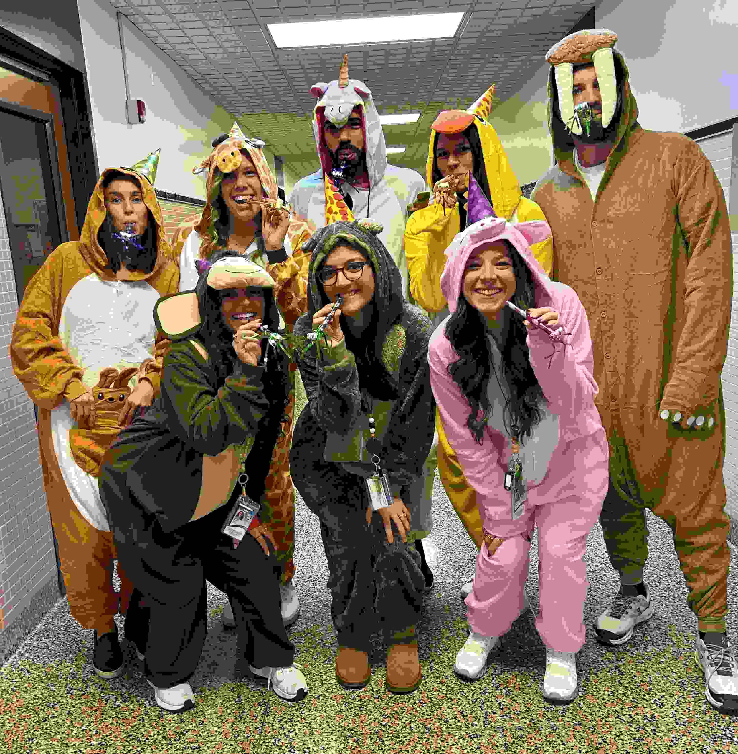 Halloween Costumes: Party Animals Teachers dressed as Party Animals for Halloween