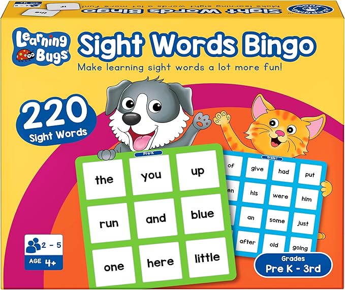 sight word bingo for sight word activity 