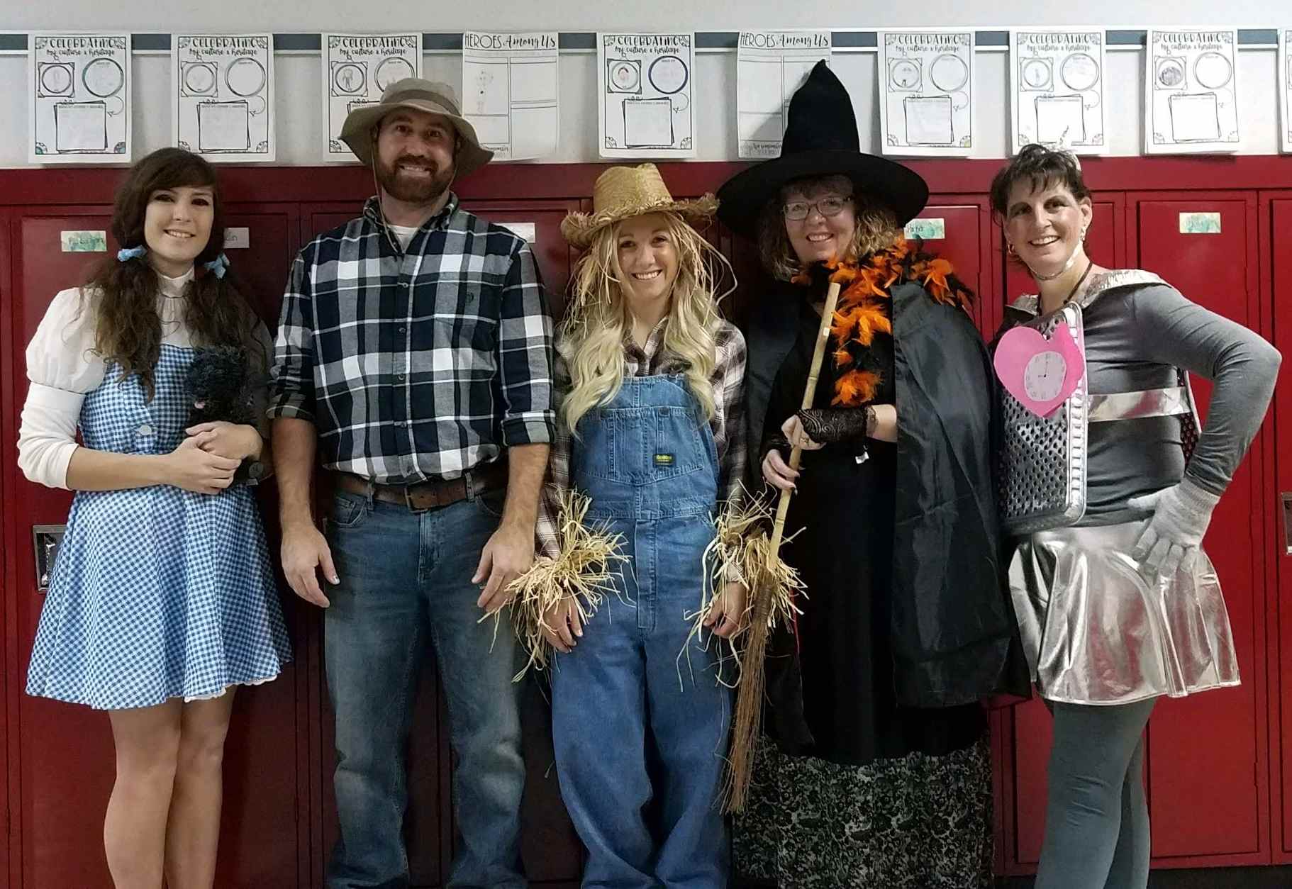 Halloween Costumes: Wizard of Oz Group of teachers dressed as characters from the Wizard of Oz