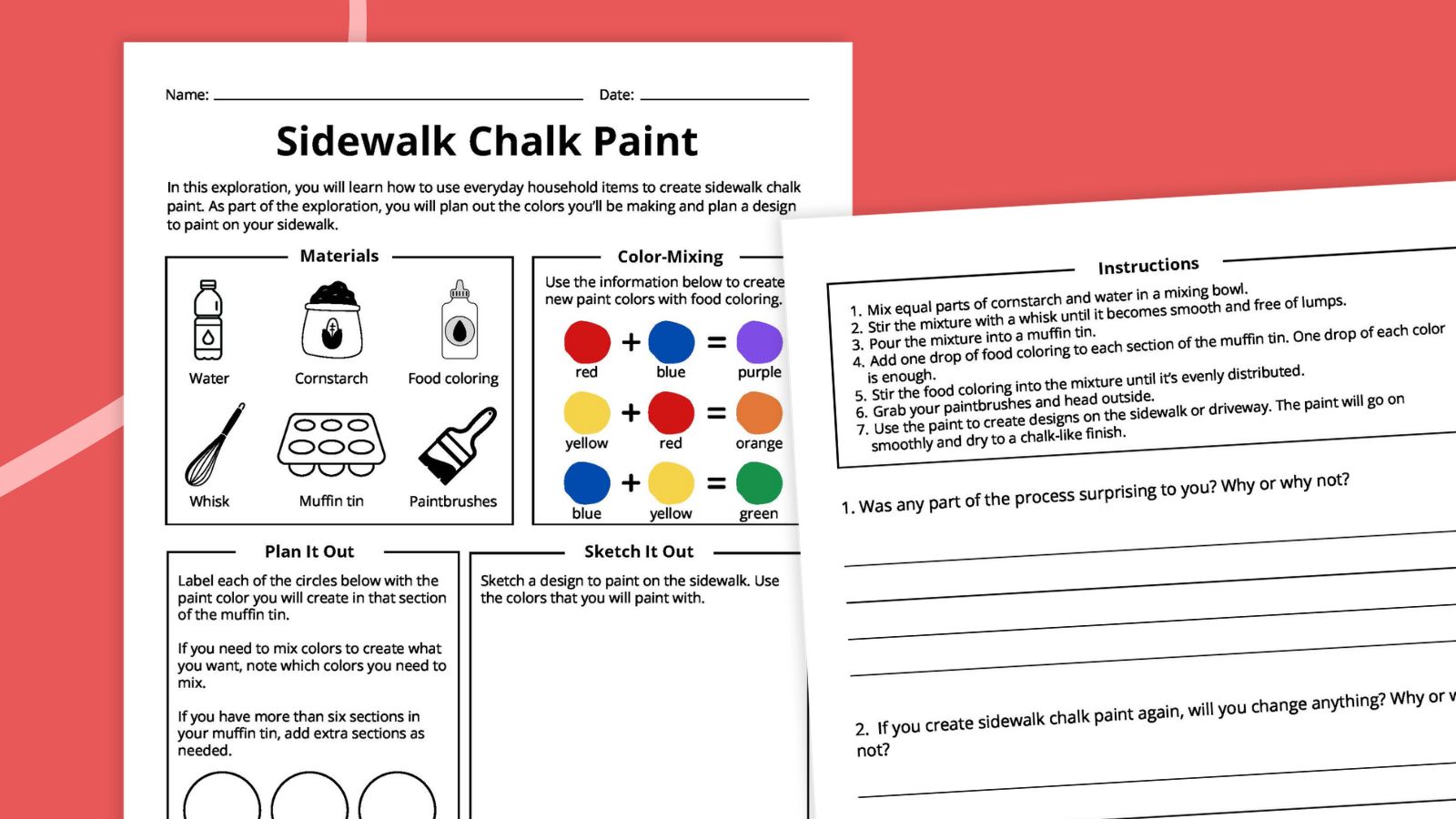 Sidewalk chalk paint how-to Sidewalk chalk paint how-to