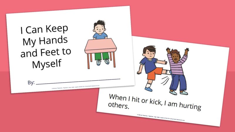 social-stories example of social story I can keep my hands and feet to myself social-emotional learning activities
